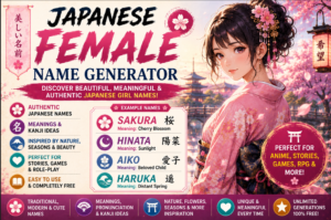 Japanese Female Name Generator | Beautiful Name Ideas