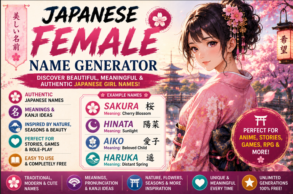 Japanese Female Name Generator